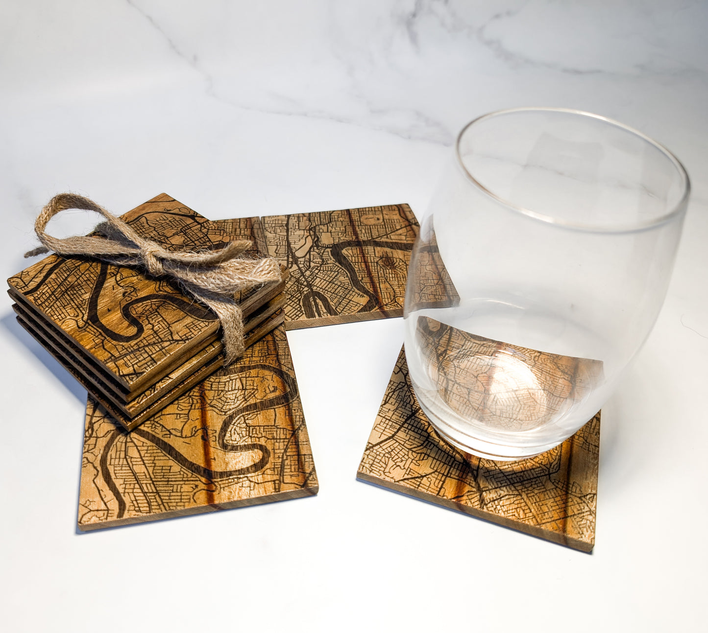 Brisbane Map Coasters